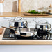 Image 6 of Belly Tri-Ply 5pc 18/10 Stainless Steel Cookware Set with Lids, Stellar