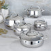 Image 1 of Belly Tri-Ply 10pc 18/10 Stainless Steel Cookware Set with Lids, Stellar