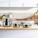 Image 6 of Belly Tri-Ply 10pc 18/10 Stainless Steel Cookware Set with Lids, Stellar