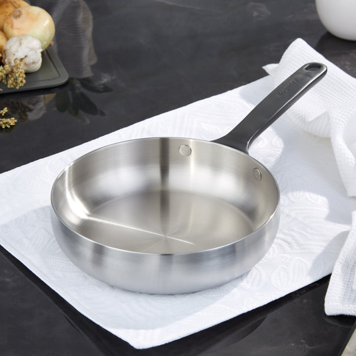 Image 6 of Belly Tri-Ply 18/10 Stainless Steel 8" Fry Pan, Smokey Black