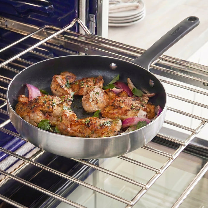 Image 3 of Belly Recycled Tri-Ply 18/10 Stainless Steel Nonstick Ceramic 9.5" Fry Pan, Smokey Black