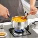 Image 3 of Belly Tri-Ply 18/10 Stainless Steel 6" Saucepan with Lid, Smokey Black