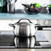 Image 7 of Belly Tri-Ply 18/10 Stainless Steel 7" Stockpot 3qt. with Lid, Smokey Black