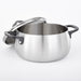 Image 3 of Belly Tri-Ply 18/10 Stainless Steel 8" Stockpot 4qt. with Lid, Smokey Black