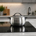 Image 1 of Belly Tri-Ply 18/10 Stainless Steel 9.5" Stockpot 7qt. with Lid, Smokey Black