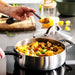 Image 4 of Belly Tri-Ply 18/10 Stainless Steel 9.5" Saute Pan 3qt. with Lid, Smokey Black