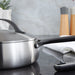 Image 5 of Belly Tri-Ply 18/10 Stainless Steel 9.5" Saute Pan 3qt. with Lid, Smokey Black
