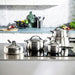 Image 8 of Belly Tri-Ply 18/10 Stainless Steel 9.5" Saute Pan 3qt. with Lid, Smokey Black