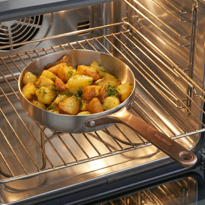 Image 6 of Belly Tri-Ply 18/10 Stainless Steel 8" Fry Pan, Warm Blush
