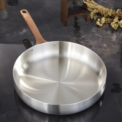 Image 1 of Belly Tri-Ply 18/10 Stainless Steel 11" Fry Pan, Warm Blush