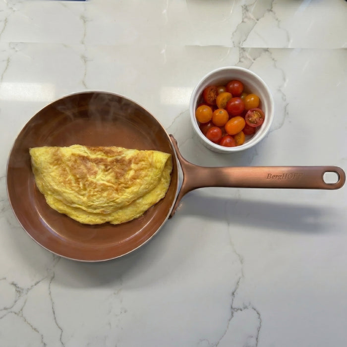 Image 5 of Belly Recycled Tri-Ply 18/10 Stainless Steel Nonstick Ceramic 8" Fry Pan, Warm Blush