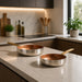 Image 7 of Belly Recycled Tri-Ply 18/10 Stainless Steel Nonstick Ceramic 9.5" Fry Pan, Warm Blush