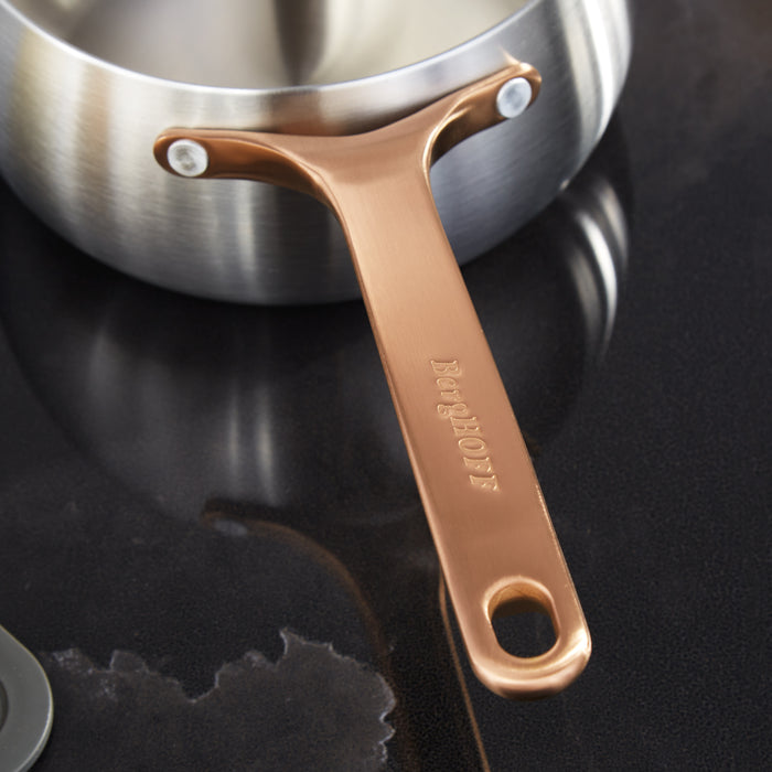 Image 6 of Belly Tri-Ply 18/10 Stainless Steel 6" Saucepan with Lid, Warm Blush