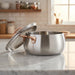 Image 2 of Belly Tri-Ply 18/10 Stainless Steel 7" Stockpot 3qt. with Lid, Warm Blush