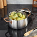Image 2 of Belly Tri-Ply 18/10 Stainless Steel 8" Stockpot 4qt. with Lid, Warm Blush