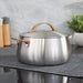 Image 1 of Belly Tri-Ply 18/10 Stainless Steel 9.5" Stockpot 7qt. with Lid, Warm Blush