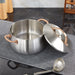 Image 3 of Belly Tri-Ply 18/10 Stainless Steel 9.5" Stockpot 7qt. with Lid, Warm Blush