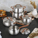 Image 1 of Belly Tri-Ply 10pc 18/10 Stainless Steel Cookware Set with Lids, Warm Blush