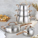 Image 2 of Belly Tri-Ply 10pc 18/10 Stainless Steel Cookware Set with Lids, Warm Blush
