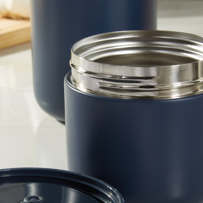 Image 3 of Nommie Stainless Steel 25oz Food Container, Navy