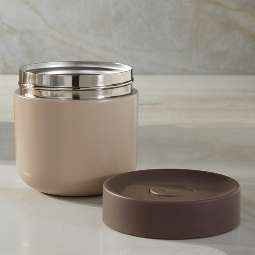Image 1 of Nommie Stainless Steel 12oz Food Container, Sand