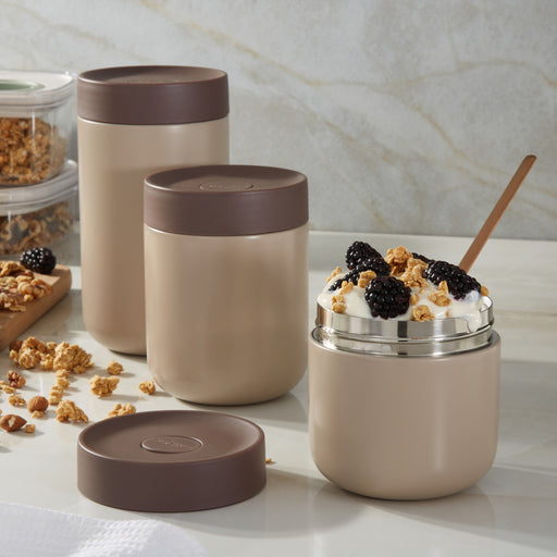 Image 2 of Nommie Stainless Steel 25oz Food Container, Sand