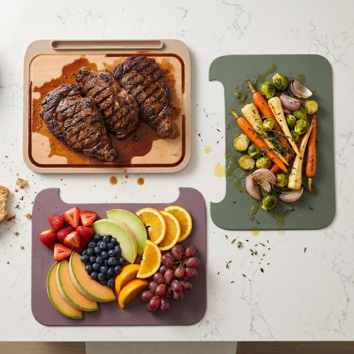 BergHOFF Elements 3pc Cutting Board with Tablet Stand, Multicolor