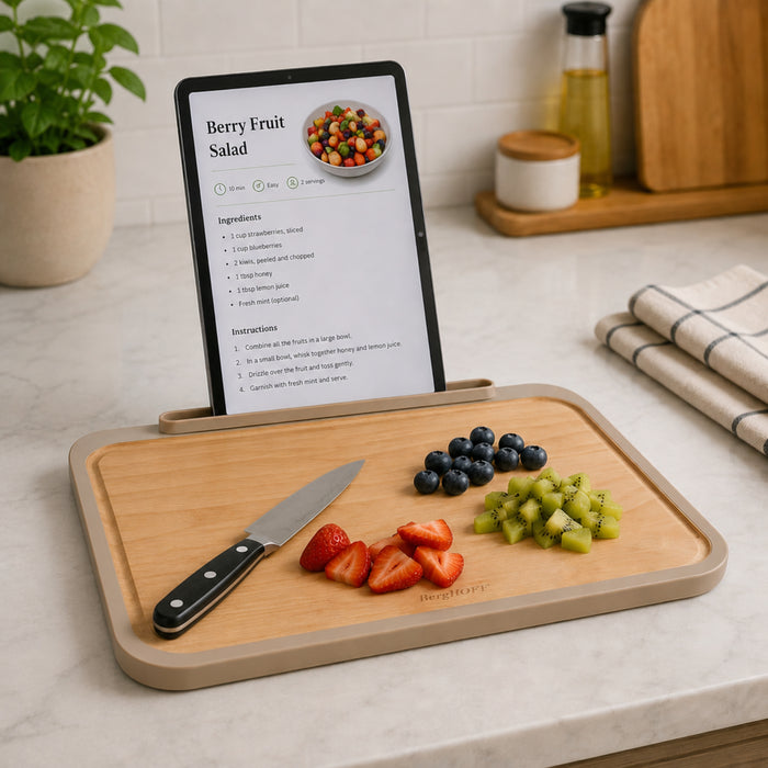 BergHOFF Elements 3pc Cutting Board with Tablet Stand, Multicolor