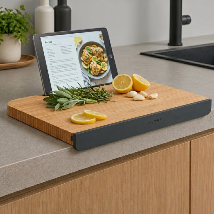 BergHOFF Elements Bamboo Cutting Board with Tablet Stand 18"