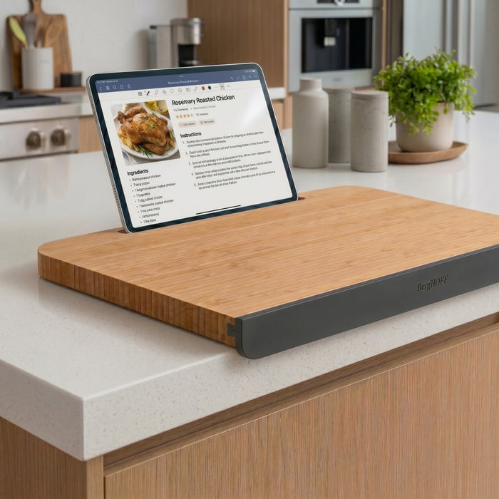 BergHOFF Elements Bamboo Cutting Board with Tablet Stand 18"