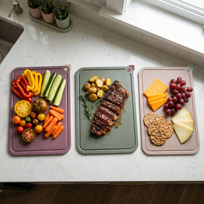 BergHOFF Elements 3pc Magnetic Cutting Board Set, Multicolor