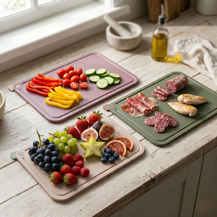 BergHOFF Elements 3pc Magnetic Cutting Board Set, Multicolor