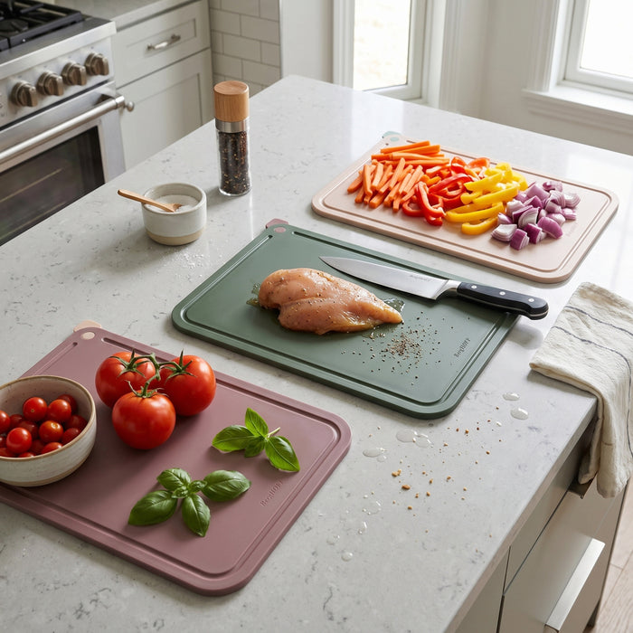 BergHOFF Elements 3pc Magnetic Cutting Board Set, Multicolor