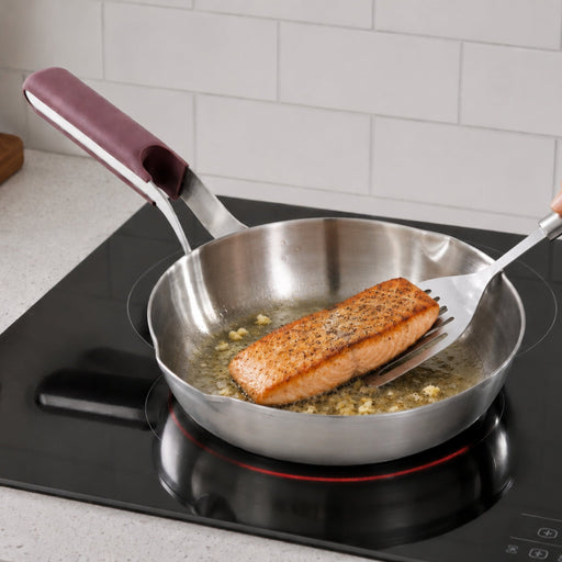 BergHOFF Elements 18/10 Stainless Steel 8" Fry Pan, Purple - Skillets & Frying Pans