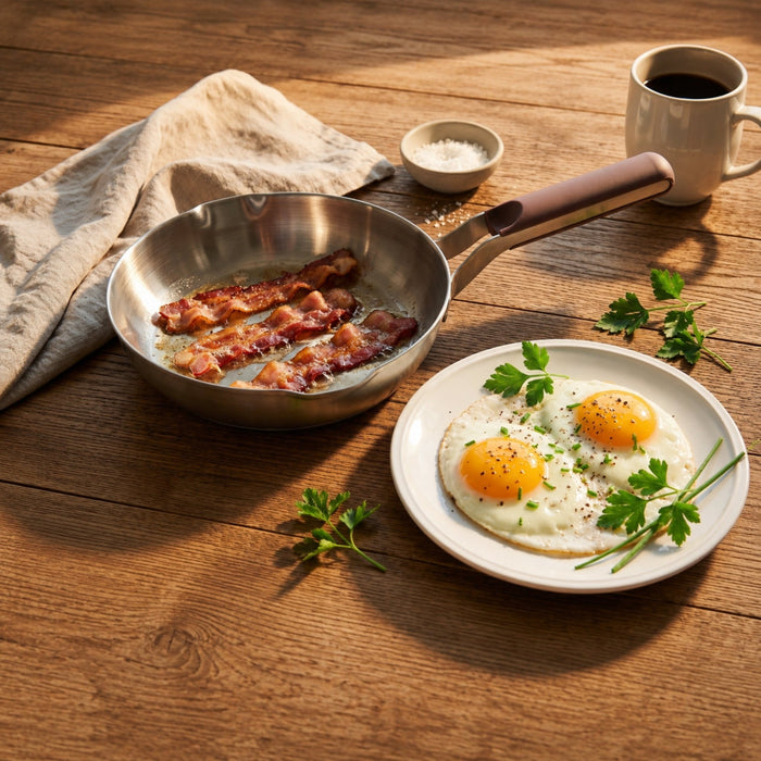 BergHOFF Elements 18/10 Stainless Steel 8" Fry Pan, Purple - Skillets & Frying Pans