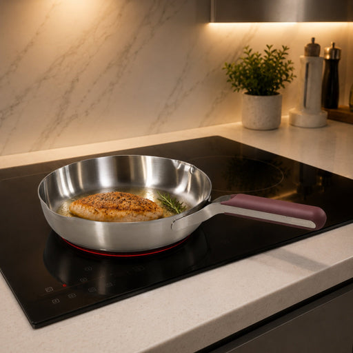 BergHOFF Elements 18/10 Stainless Steel 11" Fry Pan, Purple - Skillets & Frying Pans