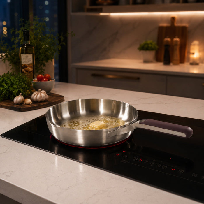 BergHOFF Elements 18/10 Stainless Steel 11" Fry Pan, Purple - Skillets & Frying Pans