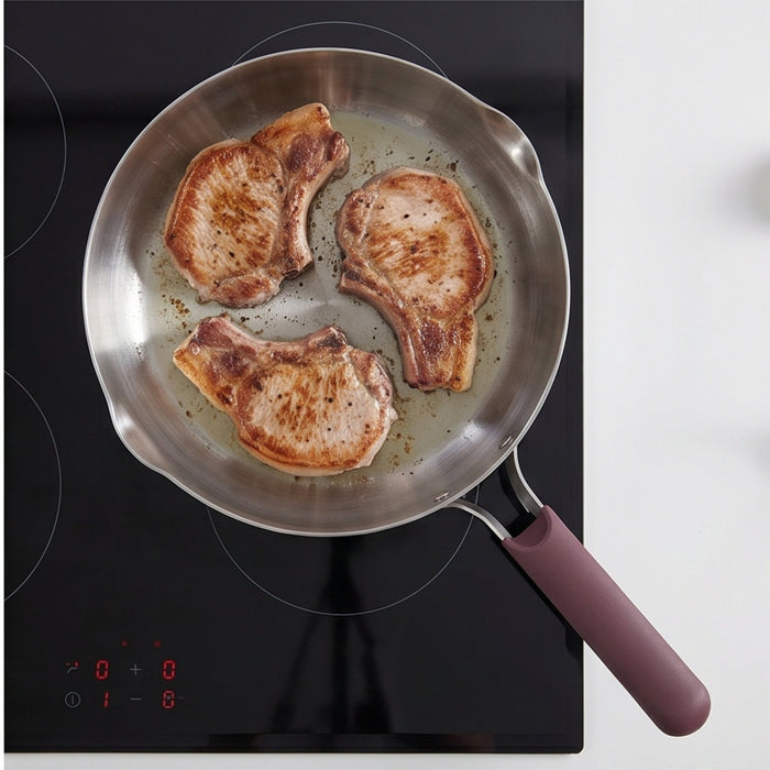 BergHOFF Elements 18/10 Stainless Steel 11" Fry Pan, Purple - Skillets & Frying Pans