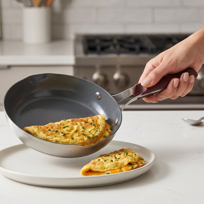 BergHOFF Elements 18/10 Stainless Steel Nonstick 8" Fry Pan, Purple