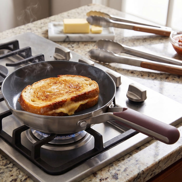 BergHOFF Elements 18/10 Stainless Steel Nonstick 8" Fry Pan, Purple