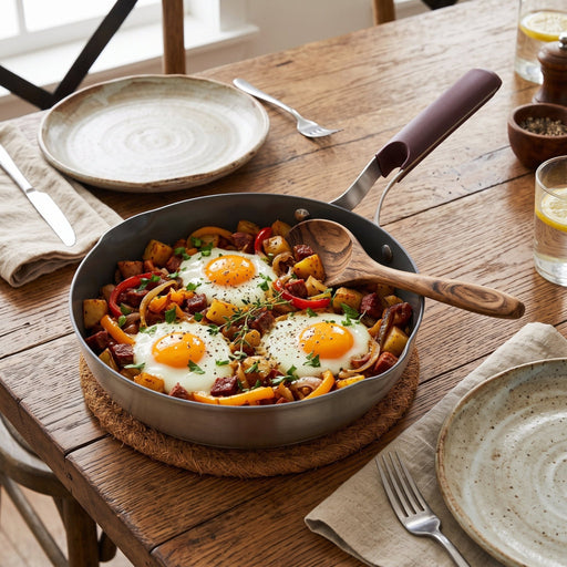 BergHOFF Elements 18/10 Stainless Steel Nonstick 9.5" Fry Pan, Purple - Skillets & Frying Pans