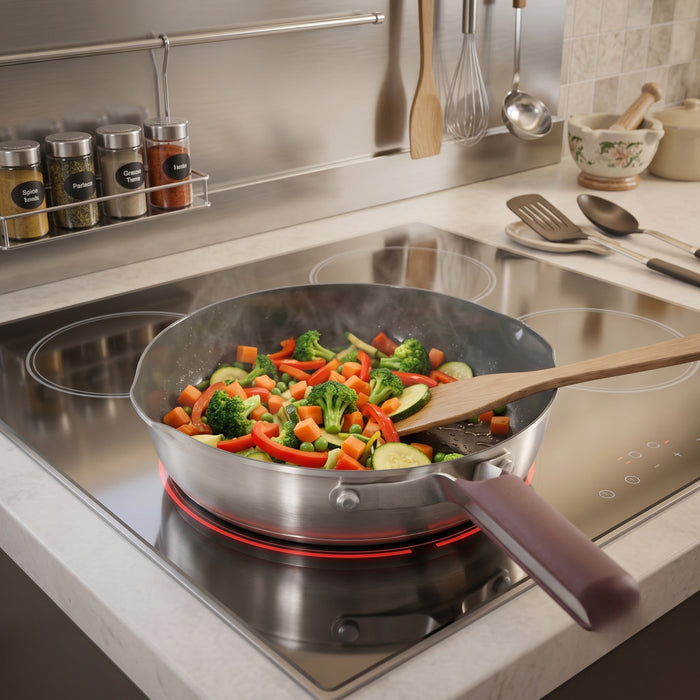 BergHOFF Elements 18/10 Stainless Steel Nonstick 9.5" Fry Pan, Purple