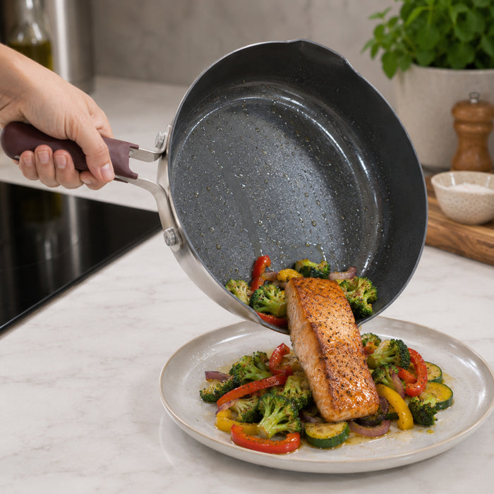 BergHOFF Elements 18/10 Stainless Steel Nonstick 9.5" Fry Pan, Purple