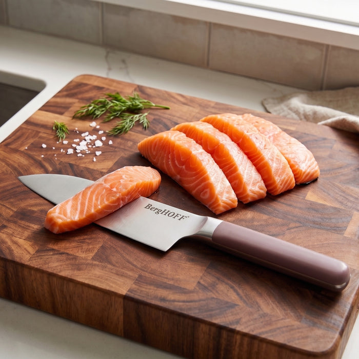 BergHOFF Elements Stainless Steel 4.5" Santoku Knife, Purple