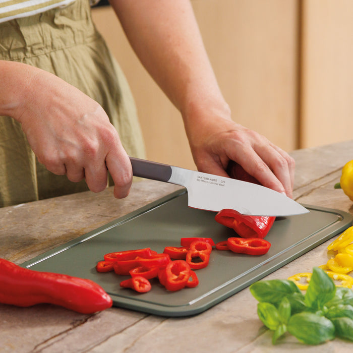 BergHOFF Elements Stainless Steel 4.5" Santoku Knife, Purple