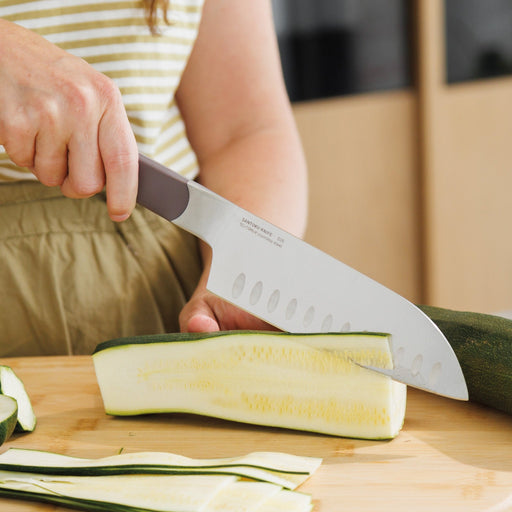 BergHOFF Elements Stainless Steel 6.5" Santoku Knife, Purple - Kitchen Knives