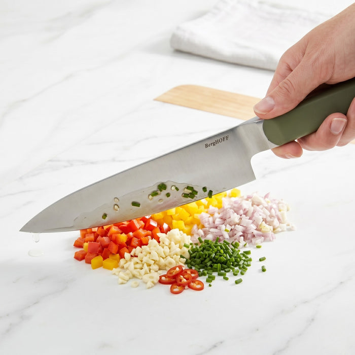 Image 6 of Elements Stainless Steel 8" Chef's Knife, Green