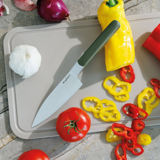 BergHOFF Elements Stainless Steel 4.5" Santoku Knife, Green - Kitchen Knives