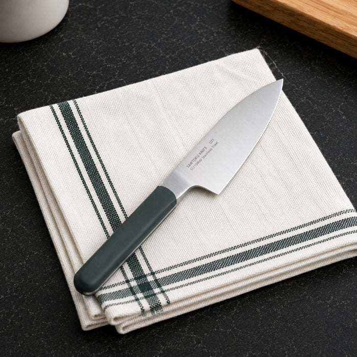 BergHOFF Elements Stainless Steel 4.5" Santoku Knife, Green