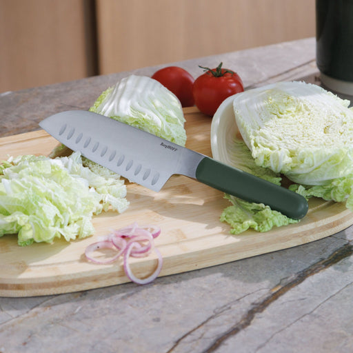 BergHOFF Elements Stainless Steel 6.5" Santoku Knife, Green - Kitchen Knives